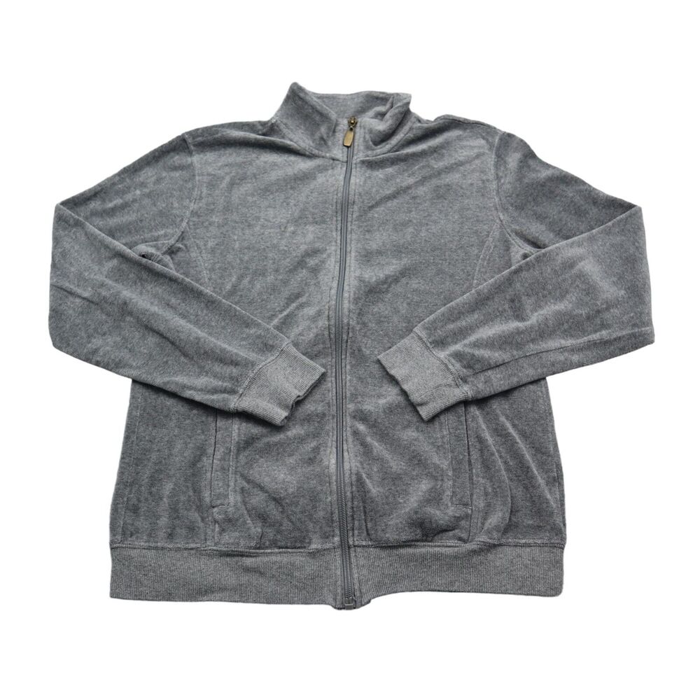 New York Laundry Sweater Mens Gray Long Sleeve High Neck Pockets Full Zip